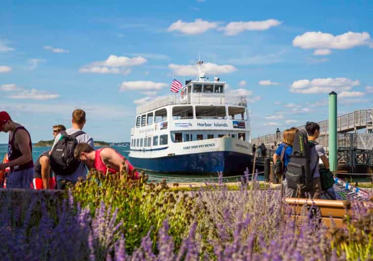 Boston Harbor Islands Ferry - Leaving Long Wharf for the harbor