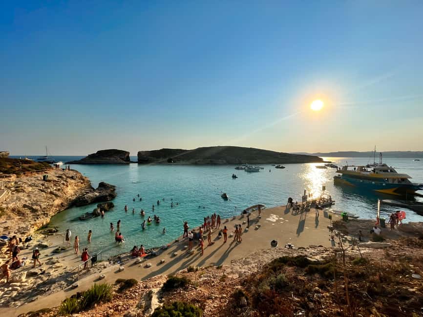 Evening Catamaran Ferry Cruise To The Blue Lagoon - Two hours for swimming, snorkeling, and Comino