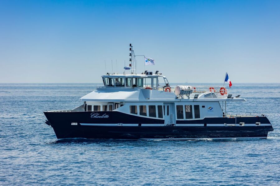 From Cannes: Roundtrip Ferry to Monaco - The sea crossing and first views of Monaco