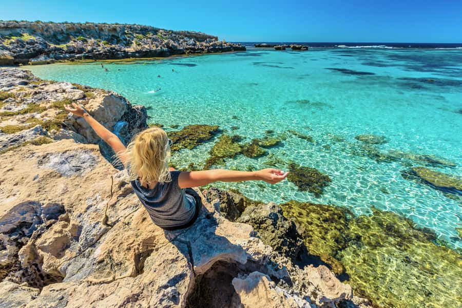 From Perth or Fremantle: Rottnest Island Ferry and Bus Tour - Landing on Rottnest and finding the bus
