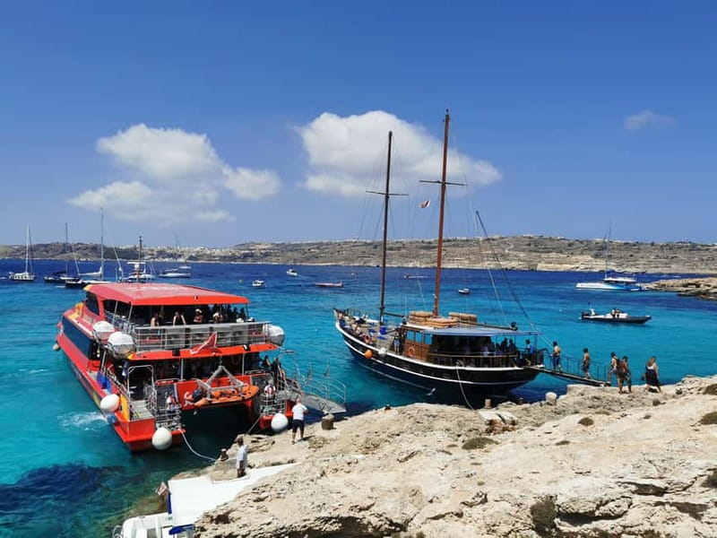 From Sliema or Bugibba: Comino Blue Lagoon Round Trip Ferry - Boarding the 33-Meter Catamaran