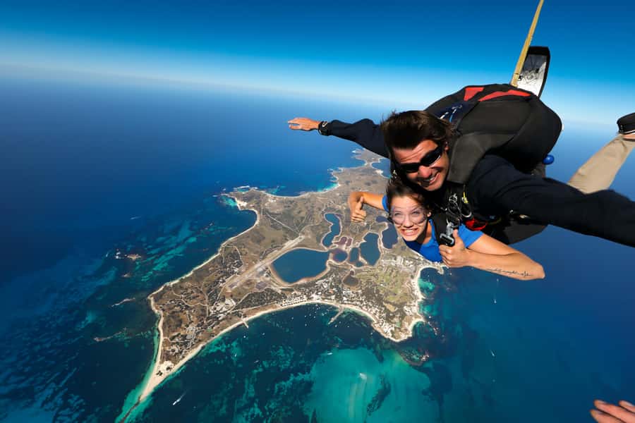 Hillary's Harbour: Rottnest Island Skydive and Ferry Package - Walking from the jetty to Rottnest Airfield