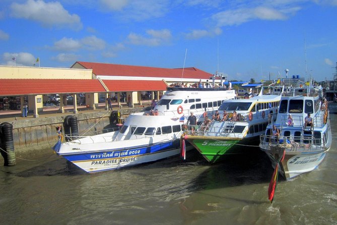 Phuket to Railay Beach by Ao Nang Princess Ferry - Arriving at Railay West with wet feet